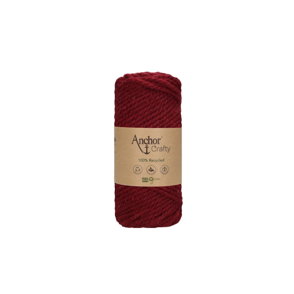 Pelote de fil pour macramé Anchor Crafty coton polyester rose - Beaux-arts
