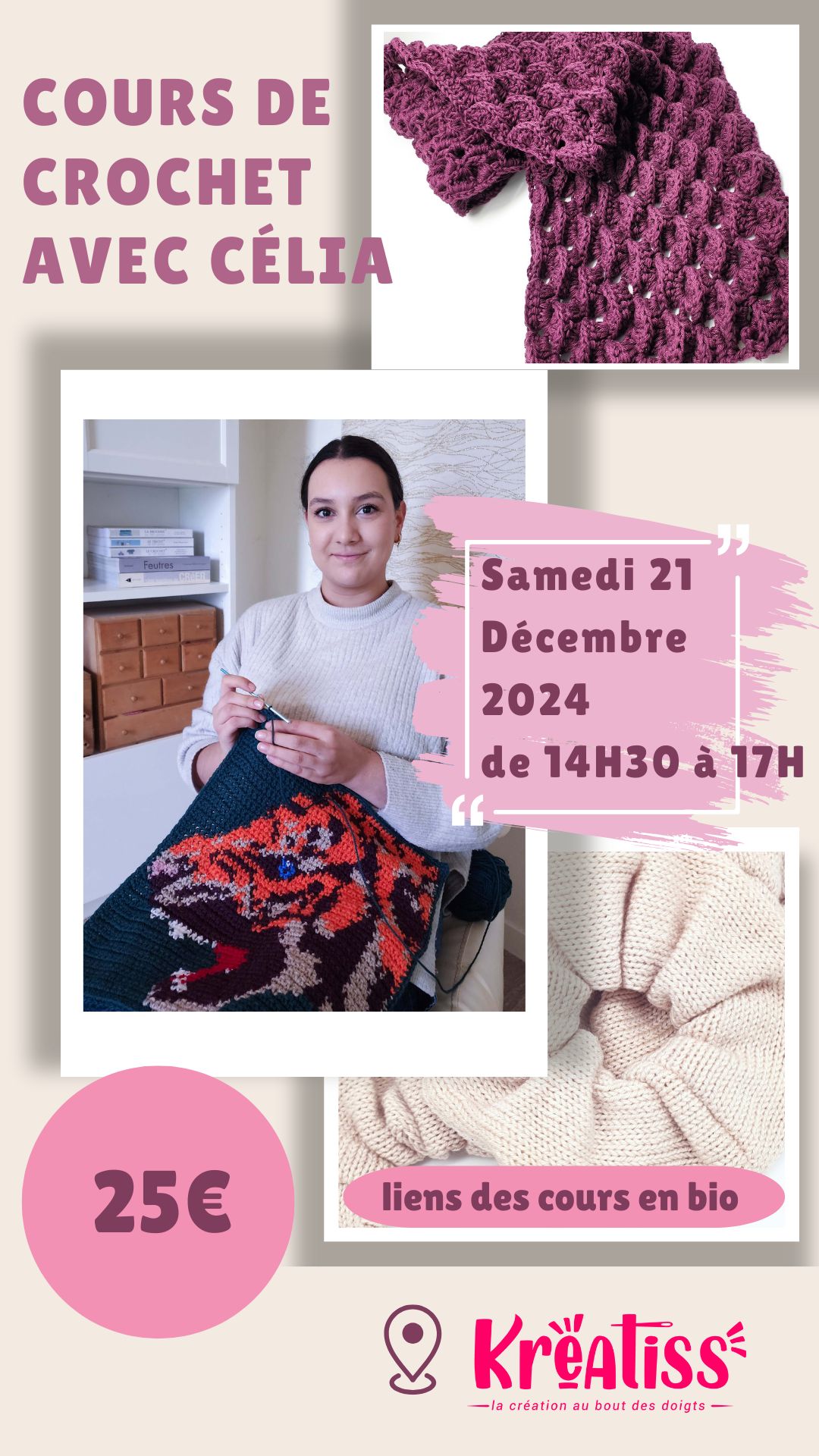 Celia cours de crochet post (Votre story) cours de crochet avec celia