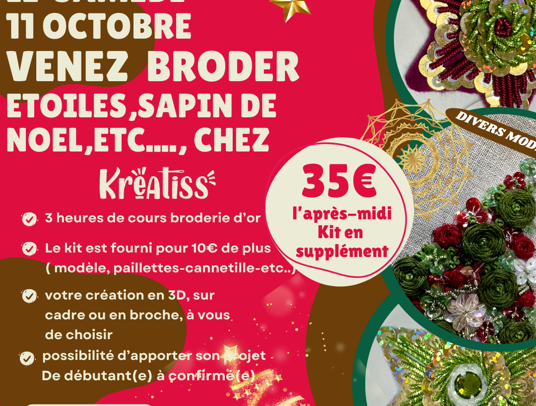 COURS DE BRODERIE AVEC NICOLAS