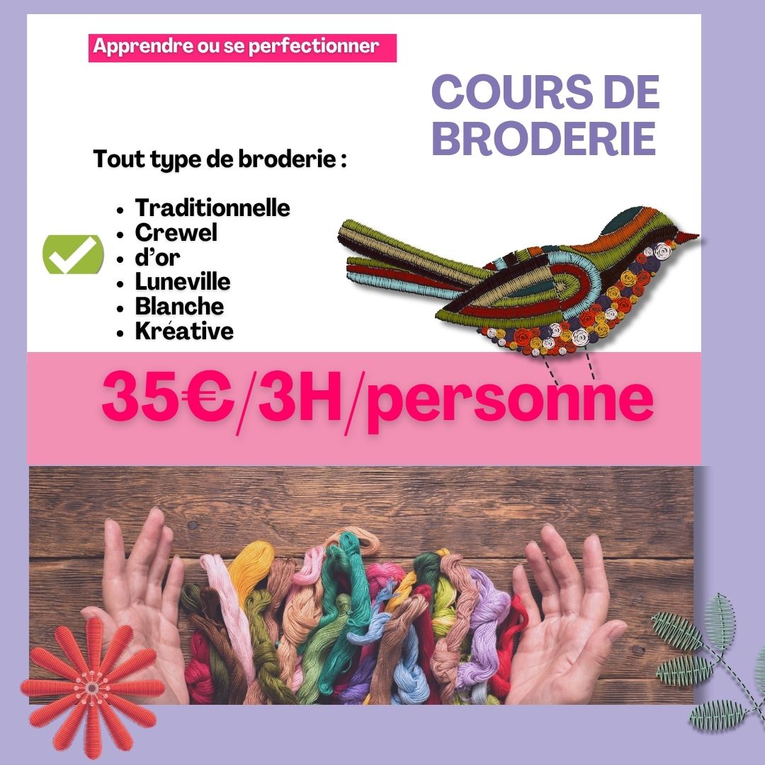 COURS DE BRODERIE LE JEUDI 6 NOV PAR NICOLAS JOVER CHEZ KREATISS 2 COURS DE BRODERIE LE JEUDI 6 NOV PAR NICOLAS JOVER CHEZ KREATISS 2
