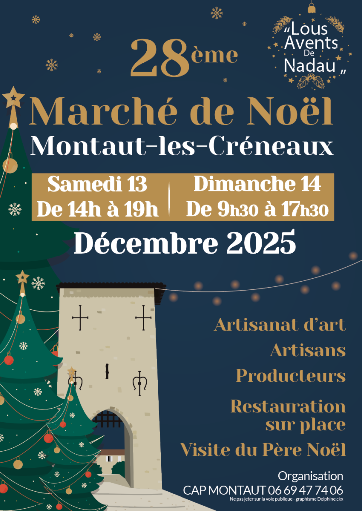 marché de noël de montaut les creneaux des 13 et 14 décembre 2025