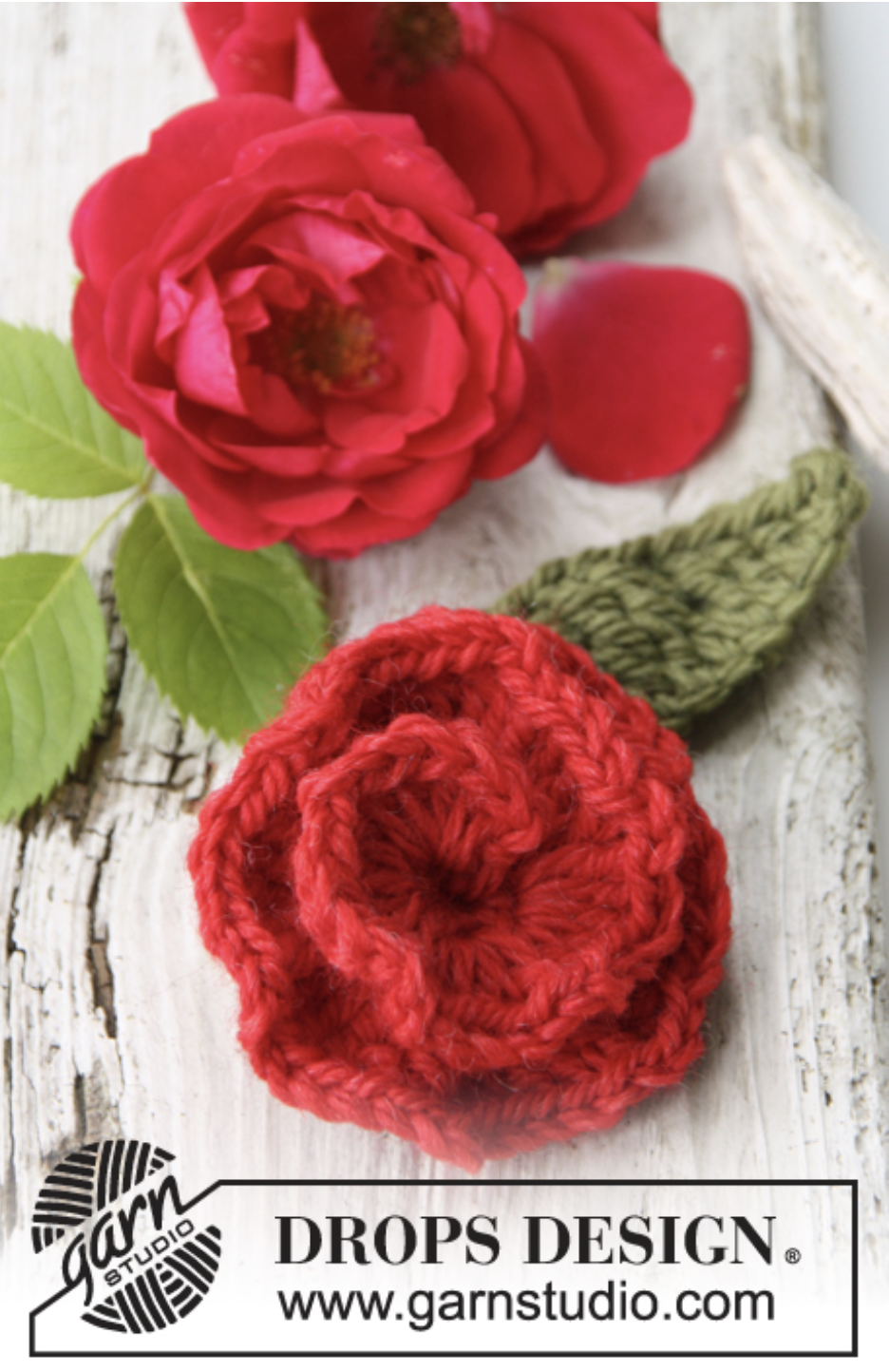 ROSE AU CROCHET DROPS DESIGN