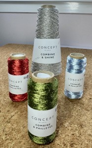 Combines shines and paillettes katia