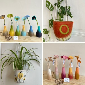 présentation 4 des creation de Titlaine au feutrage de laine présentation 4 des creation de Titlaine au feutrage de laine