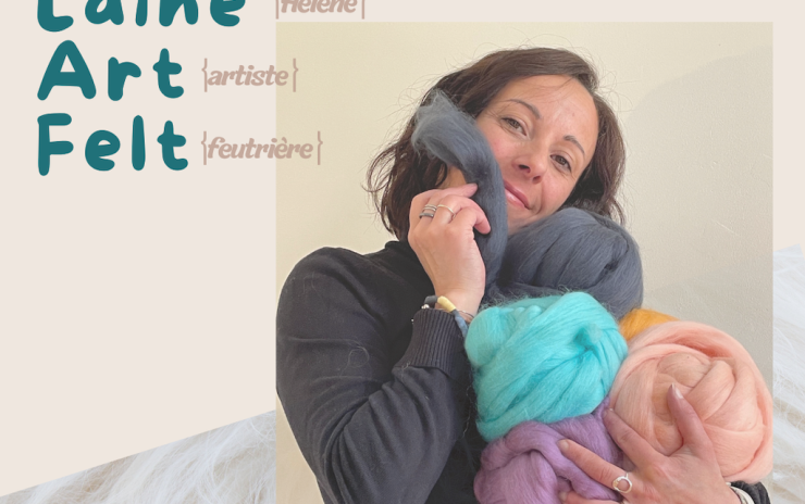 Cours de feutrage de laine au savon avec Hélène (Titlaine)