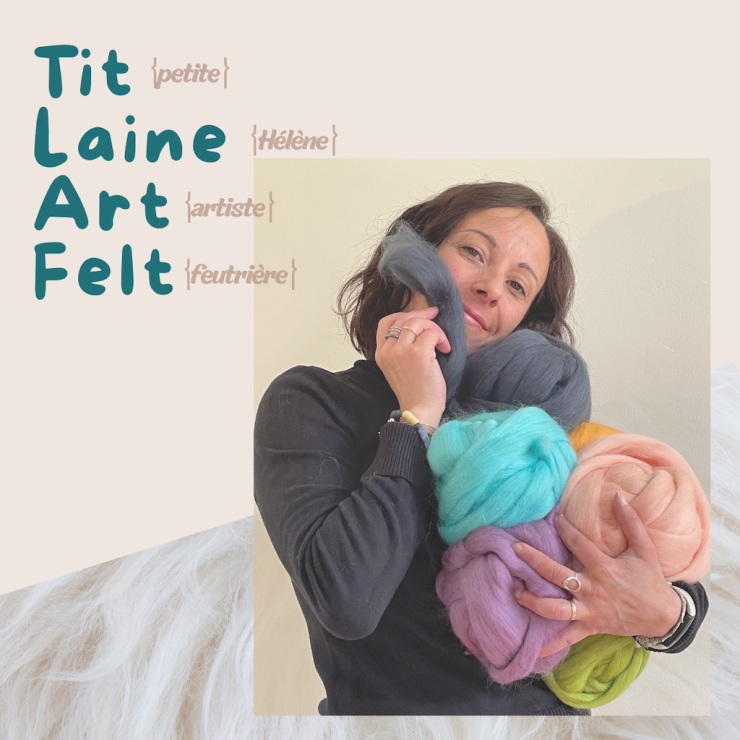 Cours de feutrage de laine au savon avec Hélène (Titlaine)