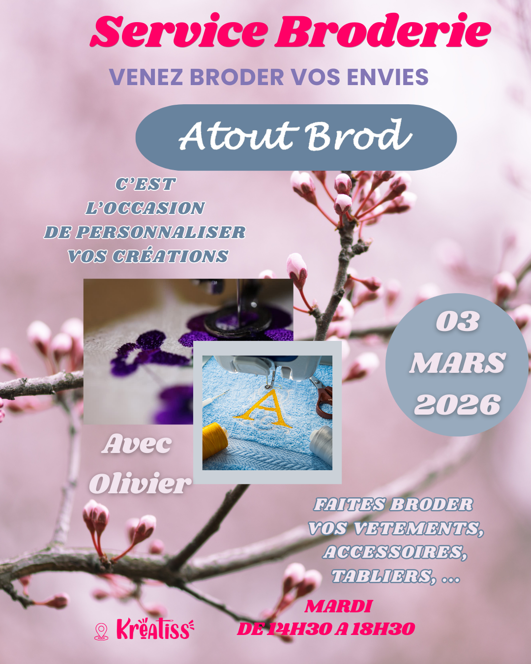ATOUT BROD CHEZ KREATISS LE 3 MARS