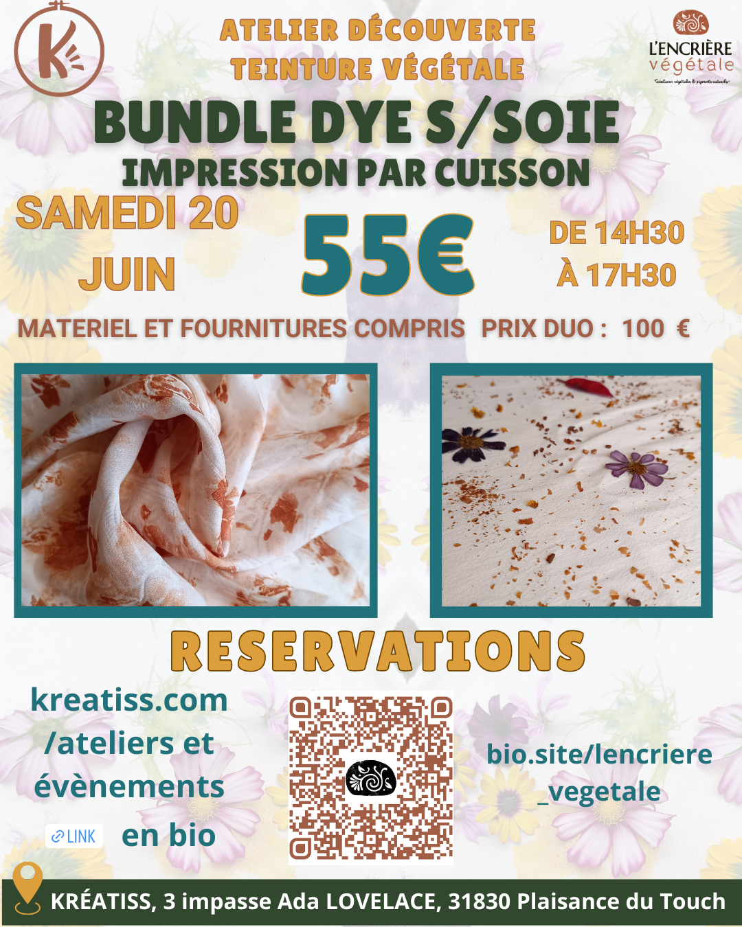 7ATELIER L'ENCRIERE VEGETALE CHEZ KREATISS LE 20 JUIN
