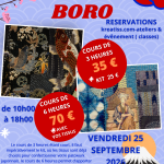 affiche atelier Boro et sashiko avec zaze chez kreatiss a plaisance du touch 1