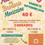 affiche cours broderie mexicaine du 19 septembre 2026