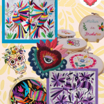 photos de broderie réalisées pendant les ateliers de Gisela