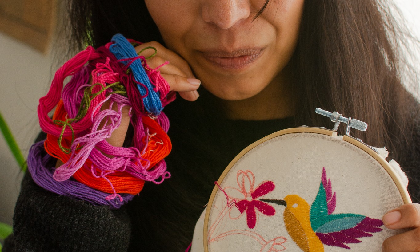 Atelier de broderie traditionnelle mexicaine