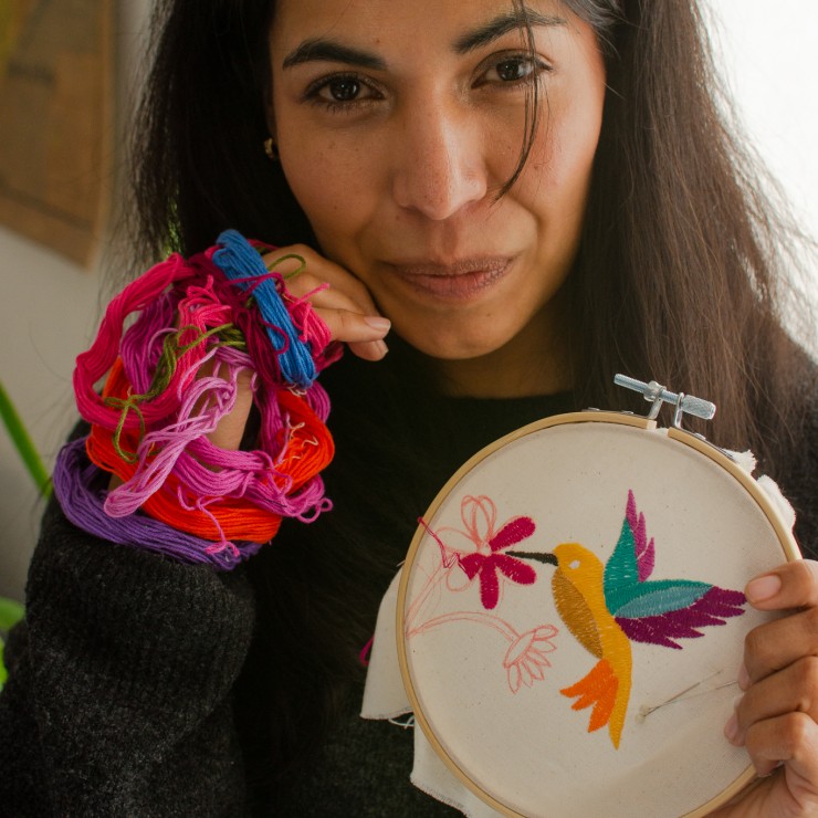 Atelier de broderie traditionnelle mexicaine